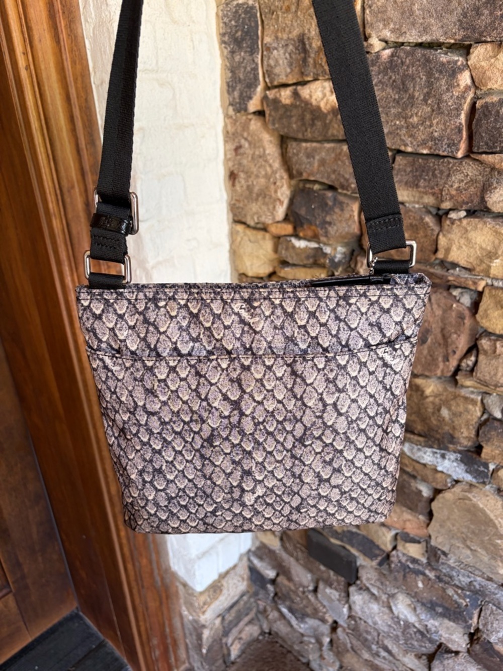 Coach Snake-Print Nylon Crossbody Bag - Picture 15 of 15